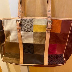 COACH PATCHWORK TOTE EUC ITEM H3Q-9798